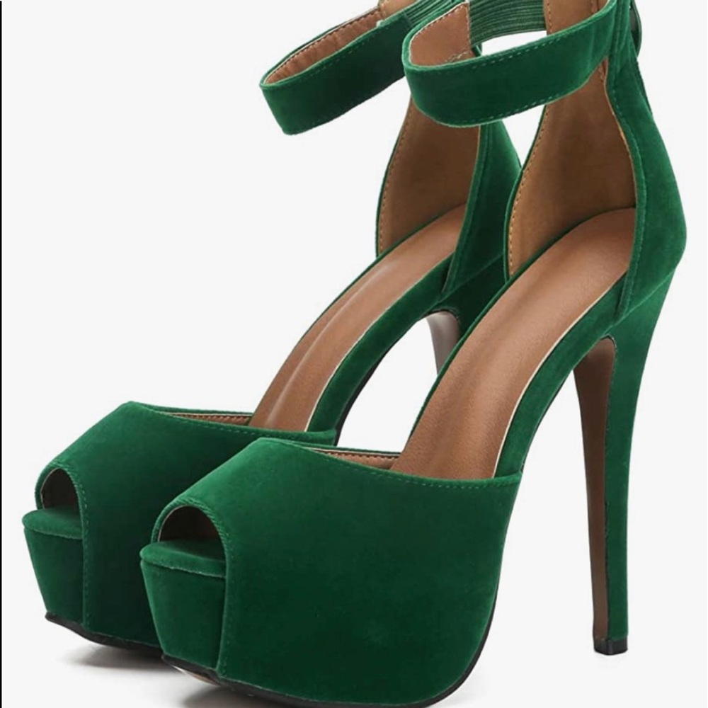 Green platforms heels - Picture 2 of 5
